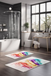 Mijölnir Juego de alfombrillas de baño CT-5168, 2 piezas, Multicolor
